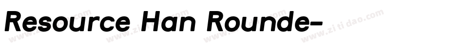 Resource Han Rounde字体转换